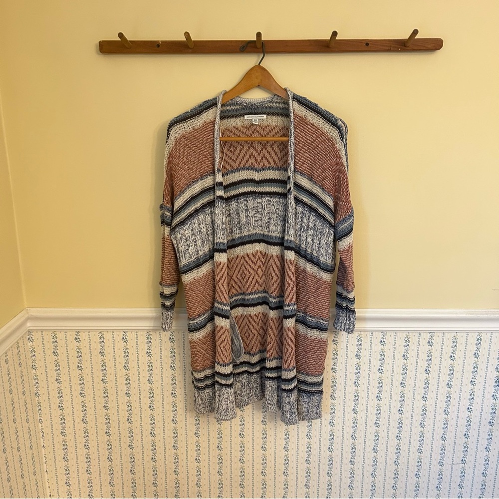 BRAND NEW WOT American Eagle Striped Cardigan Sweater